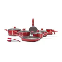 Jogo de Panelas Antiaderentes Brinox Ceramic Life Easy Vermelha 7 Peças + Pegador em oferta na ShopTime
