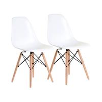 Imagem da promoção Jogo de Cadeiras Pé Palito Assento Branco - EAM-BR1 AC Comercial