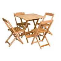 Conjunto Dobrável De Mesa 70x70 Com 4 Cadeiras em oferta na Extra