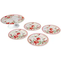 Conjunto para Bolo Cerâmica Scalla Paris - 5 Peças em oferta na Magazine Luiza