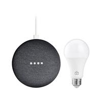 Imagem da promoção Nest Mini 2ª geração Smart Speaker com Google - Assistente Carvão + Lâmpada Inteligente Positivo