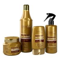 Imagem da promoção Kit Forever Liss Banho de Verniz Shampoo + Leave-in + Queratina + Máscara 250g