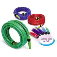 Mangueira siliconada duocolor com engates e esguicho 10 metros - 100 - Monterey em oferta na Magazine Luiza