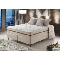 Conjunto Box Casal ( Colchão+Cama Box) Molas Ensacadas Classic 138cmX188cm - Anjos Colchões em oferta na Magazine Luiza