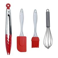 Imagem da promoção Kit Culinário 4 Pçs Espátula Pincel Batedor Pegador Silicone - Western