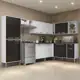 Cozinha Completa Compacta Pequim Sun Multimóveis com Balcão Preto em oferta