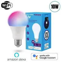 Lâmpada Inteligente Multilaser E27 RGB Dimerizável 10W Wi-Fi compatível com Alexa em oferta na Magazine Luiza