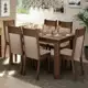 Conjunto Sala de Jantar Madesa Jaíne Mesa Tampo de Madeira com 6 Cadeiras em oferta