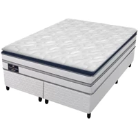 Imagem da promoção Cama Box Queen (Box + Colchão) Gazin de Mola - 59cm de Altura Diamond Blue