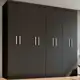 Guarda-roupa Casal Ele E Ela 8 Portas 8 Prateleiras Malbec Preto Fosco - Panorama Móveis em oferta