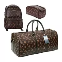 Imagem da promoção Kit Mochila + mala + necessaire Letra Fem Masc Viagem E Casual - Victoria Lorenzzo