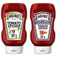 Imagem da promoção Kit Heinz Ketchup Bacon 397g e Ketchup Tradicional 397g