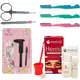 Kit Designer Sobrancelhas Henna Makiaj Pinça Tesoura Navalha Pincel Paquimetro 6 Moldes Sombrancelha em oferta