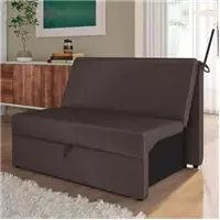 Imagem da promoção Sofá Cama 2 Lugares Matrix Malu Suede Marrom