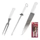 Kit Churrasco 3 Peças Faca Garfo Chaira Aço Inox Cozinha - Univendas em oferta