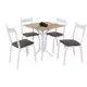 Mesa de Jantar 4 Cadeiras Quadrada - Branco e Marrom Ciplafe Clássica Ana em oferta