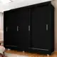 Guarda Roupa Casal Vivian 3 Portas 2 Gavetas Preto Fosco - Moveis Arapongas em oferta