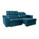 Sofá New Itália 2,72m Retrátil e Reclinável Tecido Suede - Cama InBox Azul Marinho em oferta