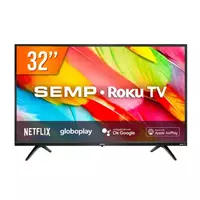 Imagem da promoção Smart TV LED 32" HD Semp Roku R6500 3 HDMI 1 USB Wi-Fi Compatível com Google Assistant e Alexa