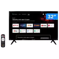 Imagem da promoção Smart TV 32” HD D-LED Rig Vizzion BR32D1SA - IPS Wi-Fi 2 HDMI 2 USB