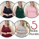 5 Blusas Plus Size Regata Viscolycra Preço Atacado - Wild em oferta