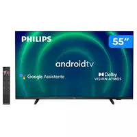 Imagem da promoção Smart TV 55” 4K UHD D-LED Philips 55PUG7406/78 - Android Wi-Fi Bluetooth Google Assistente