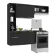Armário de Cozinha Compacta MP2001 Sofia Multimóveis Preta em oferta