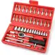 Kit Chaves Catraca Reversível Soquetes 46 Peças + Maleta - Utimix em oferta