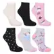 Kit Meia Cia da Meia Cano Curto Estampada Feminina - 6 Pares em oferta