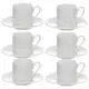 Jogo Xícaras Café Brancas Com Pires 12 Peças Porcelana 80ml - Hauskraft em oferta