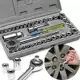 Kit jogo de chaves soquete 40 pecas maleta estojo catraca reversivel ferramentas - MAKEDA em oferta