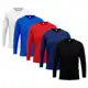 Kit C/5 Camiseta Manga Longa Básica Masculina 100% Poliéster - Cores Sortidas - Abafarto em oferta
