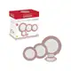 Aparelho de Jantar Chá 20 Peças Hauskraft - Porcelana Branco e Vermelho Redondo Fernanda em oferta