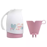 Imagem da promoção Bule de Café Termic Branco e Rosa 700ml - Sanremo