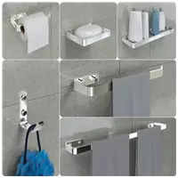 Imagem da promoção Kit Acessórios Para Banheiro Cromado 6 Peças - MetalCromo