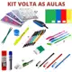 Material escolar kit completo ensino fundamental médio facul em oferta