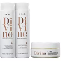 Imagem da promoção Braé Kit Divine - Shampoo 250ml + Condicionador 250ml + Máscara 200g - BRAE