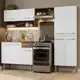 Armário de Cozinha Compacta Rustic/Branco Emilly Pop Madesa XA em oferta