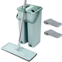 Imagem da promoção Mop Flat Balde 6 litros Com 2 Refis Com Cabo Extensivel Inox Grande