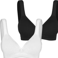 Imagem da promoção Kit 2 Sutiãs Trifil Daily Top Com Bojo Sem Costura Soutien Sem Aro Microfibra Macio Confortável