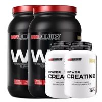 Imagem da promoção Kit 2x Whey Protein 900gr + 2x Power Creatina 100gr. - Bodybuilders