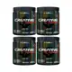 Kit 4 Creatinas Turbo 300g Sem Sabor - Black Skull em oferta