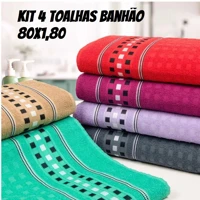 Imagem da promoção Kit C/ 4 Toalhas Banhão Super Gigante 80X1,80