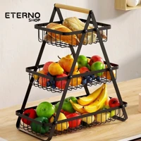 Imagem da promoção Fruteira de Mesa Premium Aramado 2 ou 3 Andar 33 ou 47cm altura Cesta de Frutas Envio imediato