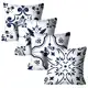 Kit c/ 4 Capas de Almofada Decorativas Modern Print 45x45 - Folhagem Abstrata em oferta