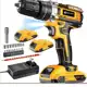 Parafusadeira Furadeira 21V 2 Baterias e Acessórios Completo em oferta