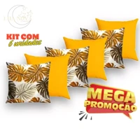 Imagem da promoção KIT c\ 6 CAPAS p\ ALMOFADAS DECORATIVAS c\ ZÍPER 45x45cm