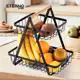 Fruteira de Mesa Média Premium Cesta Frutas Mesa 33cm Altura Aramado 2 Andares Organizador Multiuso em oferta