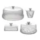 Kit Queijeira Boleira Açucareiro Manteigueira Incolor Glamour 4 Peças Plasútil em oferta