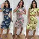 Conjunto Canelado Floral Cropped Saia Feminino Midi Fashion Moderna Moda Flores Estampado em oferta
